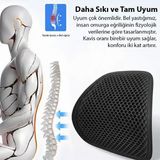 Ally Jel Destekli Ortopedik Bel Sırt Minderi | Araç Ofis Ve Ev Koltukları İçin Ergonomik Bel Sırt Destek Minderi-1852