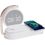 Ally K01T 15W LED Işıklı Kablosuz Şarj Cihazı Çalar SAAT-(5775) - Amber