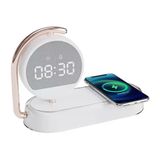 Ally K01t 15W Led Işıklı Kablosuz Şarj Cihazı Çalar Saat-(5775)