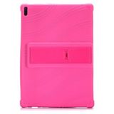 Ally Lenovo Tab E10 TB-X104F Tab 4 10.1 Inch Tablet Standlı Silikon Kılıf AL-34086 - Fuşya
