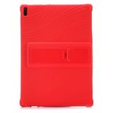Ally Lenovo Tab E10 TB-X104F Tab 4 10.1 Inch Tablet Standlı Silikon Kılıf AL-34086 - Kırmızı