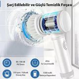 Ally Magic Brush 5İn1 Fırça Başlıklı Şarjlı Temizleme Fırçası Banyo/Fayans/Zemin Temizleyici-1852