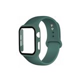 Ally Mobile Ally Apple Watch 4-5-6 44mm Silikon Kordon Kayış Ve Ekran Koruyucu Kılıf Yeşil