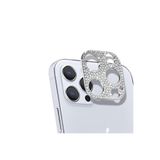 Ally Mobile Iphone 12 Pro Max Uyumlu Kamera Koruyucu Lens Diamond Taş Işlemeli Gümüş