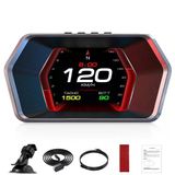Ally P17 Hud Obd2 & Gps Çift Sistemli Araç Bilgisayarı | Dijital Kilometre Su Ve Yağ Sıcaklığı Ölçer Hız & Alarm Göstergeli Oto Elektroniği-(5775)