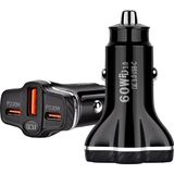 ALLY PD62 2xType-C + USB 78W Araç Çakmaklık Hızlı Şarj Aleti Araç Şarjı-(5775)