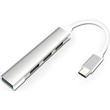 Ally S-803 4in1 Type-C To 4x Usb3.0 Hub Çoğaltıcı Çevirici Dönüştürücü Adaptör - Gri