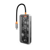 ALLY SW1V-PRO Type-c To USB3.0 3adet+ 3.5mm+ HDMI+ VGA+ SD + TF + Ethernet Çoğaltıcı Transparan