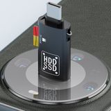 Ally Type-C To USB + Tf Kart Çevirici Otg Adaptör - Siyah
