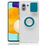 Ally Xiaomi Mi 11 Lite Kılıf Sürgülü Kamera Lens Korumalı Yüzük Standlı Silikon Kılıf ALL-35506 - Yeşil