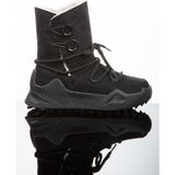 Allyup Imershoes Kadın Günlük Süet Bot Bootie Postal Içi Kürklü Düğmeli ve Bağcıklı Kaymaz Taban - Siyah