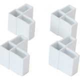 Alm Alüminyum Sineklik Kutu Profili Köşe Takozu 40X20 mm 4 Adet - Beyaz