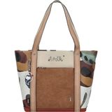 Alma Shopper Omuz Çantası 44 cm Geniş Hacimli Şık ve Dayanıklı Kadın Çantası - Çok Renkli