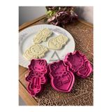 Almalı Hello Kitty Kurabiye Kalıbı Set-3 (3'LÜ)