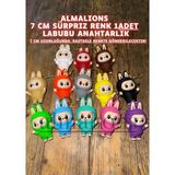 Almalions Sürpriz Renkte Labubu Anahtarlık - Çanta Süsü - Çanta Charmı - 7 cm - Plastik Figür - Tekli