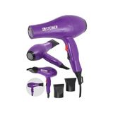 Alman 3400 W Profesyonel Saç Kurutma Makinesi, Fön Makinesi, Ac Motor, MS-9001, Mor, 2 Adet Başlık - Çok Renkli