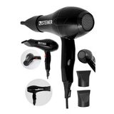 Alman 3600 Watt Profesyonel Saç Kurutma Makinesi Fön Makinesi Ac Motor Ms-9001 Siyah + 2 Adet Başlık