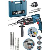 Alman 4000 Watt Profesyonel Kırıcı Delici Hilti Darbeli Matkap Gri + 5 Adet Uç + Mandren