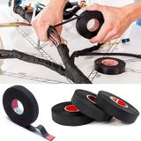 Alman Otomotiv Kullanılan Kablo Yanmaz Tüylü Bez Bant 19mm X 15 Mt Sıyah Alev Gecıktırıcı