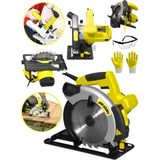 Alman Pro 4200 Watt Lazerli Bakir Sargili Metal Şanzuman Sunta Kesme Daire Testere Makinesi 185 mm Sarı