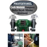 Alman Turbo-3000 Çark Motoru Zimpara Balta Bıçak Bileme Makinesi Tas Motoru Taslama 200 Mm