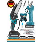 Alman V598 Çift Akülü Blue Akülü Budama Bağ Makasuı ve Akülü Budama Bıçkı Şarjlı Testere Makinesi