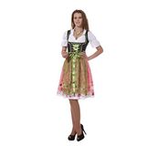 Almandatrachten Bayan dirndl Midi geleneksel kıyafet siyah ve pembe kareli 48