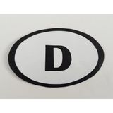Almanya Logosu Stıcker (Ince Harf) 8X6cm - D Logosu. D Arması. Almanya Arması. Alman Logo. Almanya Etıketı. Germany