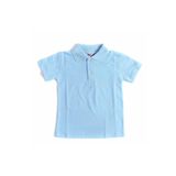 Alme Mavi Kısa Kol Düz Yakalı 6-16 Yaş Çocuk Okul Lakos Tişört T-shirt - -mavi 80238