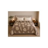 ALMECA HOME COLLECTİON 8 Katlı %100 Pamuklu Çift Kişilik Müslin Yatak Örtüsü Bej