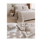 ALMECA HOME COLLECTİON 8 katlı %100 pamuklu çift kişilik müslin yatak örtüsü gri