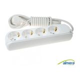 Almera 4lü 3mt Topraklı Priz (9240203) - Beyaz
