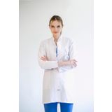 almesta Hakim Yaka Uzun Kollu Doktor Hemşire Öğretmen Beyaz Önlük