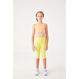 Almila Kids Pamuk Elastan Kapri (Diz Altı) Kız Çocuk Okul Taytı 2006 - 5 - 6 Yaş - Sarı