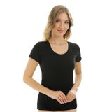 Almila Kısa Kollu U Yaka Slim Fit Kadın Body T-Shirt 2038
