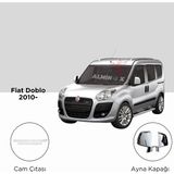 Almilox Oto Aksesuar Fiat Doblo 2010- Set Cam Çıta-Ayna Kapağı - Paslanmaz Çelik
