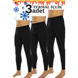 ALMİNA 3 Adet Erkek Içi Polar Içlik Tayt