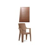 Almina Bambu Rattan Takim 90X90 Cm Trend Lux Camsiz Masa 4 Adet Gold Sandalye Badem Renk