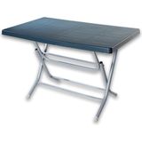 Almina Metal Ayaklı Masa Katlanır 70X120 Bahçe Balkon ve Teras Masası - Antrasit