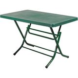Almina Metal Ayaklı Masa Katlanır 70X120 Bahçe Balkon ve Teras Masası - Yeşil