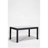 Almina Rattan Masa 90X150 Camlı Masa Bahçe Balkon Teras Takımı - Antrasit