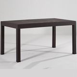 Almina Rattan Masa Takımı 70x100 Camsız Masa 4 Kişilik Bambu Sandalye Bahçe Balkon Teras Takımı Kahverengi - Acı Kahverengi