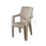 Almina Rattan Takim 90X90 Cm Trend Lux Camsiz Masa 4 Adet Gold Sandalye Kapucino Renk