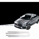 Alminox Oto Aksesuar Fıat Egea Krom Cam Çıtası 4 Parça 2015 ve Üzeri Sd-Hb - Paslanmaz Çelik