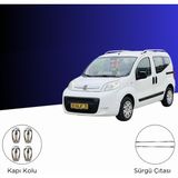 Alminox Oto Aksesuar Fıat Fiorino 2008- Set Kapı Kolu- Sürgü Çıtası - Paslanmaz Çelik