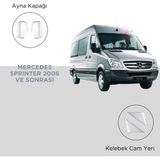 Alminox Oto Aksesuar Mercedes Sprınter 2006 ve Sonrası Set Ayna Kapağı- Kelebek Cam Yeri - Paslanmaz Çelik