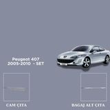Alminox Oto Aksesuar Peugeot 407 2005-2010 Set Cam Çıta- Bagaj Alt Çıta - Paslanmaz Çelik