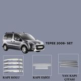 Alminox Oto Aksesuar Peugeot Partner Tepee 2008-2012 Set 16 Prç - Paslanmaz Çelik
