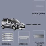 Alminox Oto Aksesuar Peugeot Partner Tepee 2008-2012 Set 18 Prç - Paslanmaz Çelik