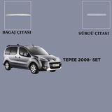 Alminox Oto Aksesuar Peugeot Partner Tepee 2008-2012 Set Bagaj Çıtası-Sürgü Çıtası - Paslanmaz Çelik
